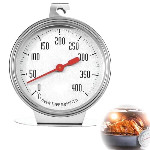 Thermometer Für Elektroherd,Ofenthermometer Für Backofen,Messbereich 0°c Bis 400°c Edelstahl Ofenthermometer,Backofenthermometer Für Gasherd,Mit Großem Zifferblatt Zum Backen BBQ & Kochen von vcsjw