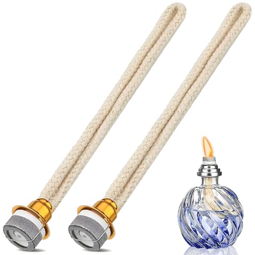 vcsjw 2 Stück Docht für Lampe Berger,Duftlampe Docht mit Katalytischem Brenner,Katalytischen Brenner und Aromatherapie-Diffusor für Raumluft Verbessern Aromatherapie (Silber) von vcsjw