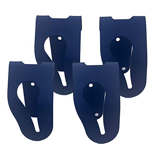 vdM family 4 Handtuchhalter aus Aluminium zum Klemmen I Handtuchklemme für Küche & Bad I Robust & Langlebig I Selbstklebende Haken I Einfache Montage ohne Bohren I Made in Germany (blau) von vdM family