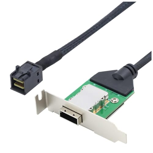 Interner HD Mini SAS SFF-8643 Host auf SAS HD SFF-8088 Buchse mit Niedriger Halterung, Anschluss eine Festplatten-Adapterkabel 0,5 M von vdha