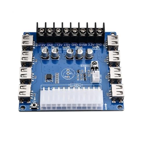 vdha 20 Pin/24 Pin ATX Netzteil Breakout Board 5V/2A USB Desktop Chassis Netzteil Adapter Board,A von vdha