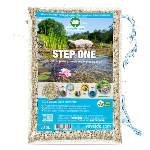 vdvelde.com - lavagestein Teich - Step ONE - Filter Lavastein - Lavasubstrat Split Granulat - 20 Liter - - 20 L reichen für 0,25 m² ↥ 10 cm- Strapazierfähige Qualität für Beste Filterung- Extra von vdvelde.com