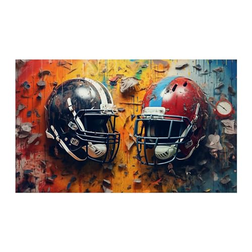 veces American Football Sport Leinwand-Kunst, Straßen-Graffiti-Banksy-Poster für Jungenzimmer, Gemälde, Bilder, Luftarbeit für Zuhause, Büro, Kinderzimmer, Jungenzimmer-Dekoration, 40 x 60 cm, von veces