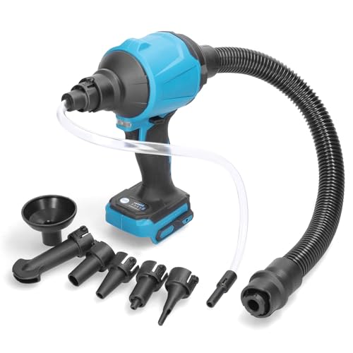 Luftgebläse Bürstenloser Hochgeschwindigkeitsmotor Kompatibel mit Makita 18v Akku Luftdüster Laubbläser für Camping, BBQ & Werkstatt Akku (Nicht enthalten) von veco chajor