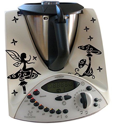 Aufkleber für den Thermomix TM31 - Märchenmotiv Fee mit Pilz + 30 Minischmetterlinge Aufkleber für den Thermomix TM31 - Märchenmotiv Fee mit Pilz + 30 Minischmetterlinge von veeu