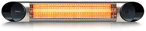 VEITO Blade Design Infrarot Heizstrahler, 2000 Watt, Fernbedienung, 4 Heizstufen Dimmer, Wintergarten, Terrassenstrahler, Infrarotstrahler Elektrisch von veito