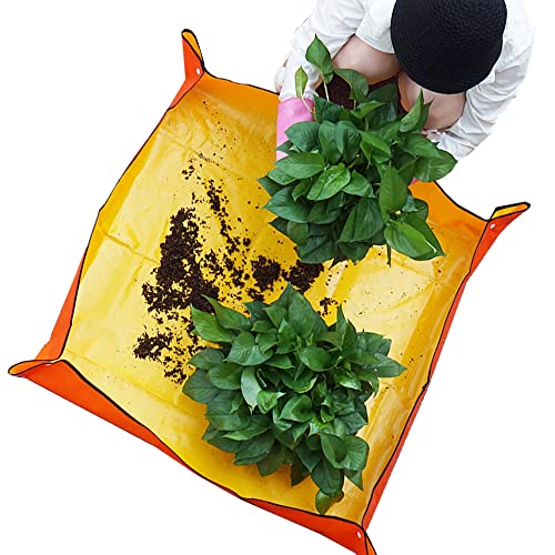 vellichor 100 cm x 100 cm Gartenmatte Umtopfmatte Indoor Gardening Umpflanzpflanze wasserdicht faltbar von vellichor