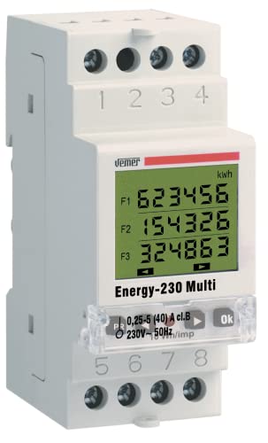 Vemer VE429700 Zähler von Energie energy-230 Multi mit Verbuchung für Zeiten MULTITARIFFA für Systeme einphasig, weiß von VEMER