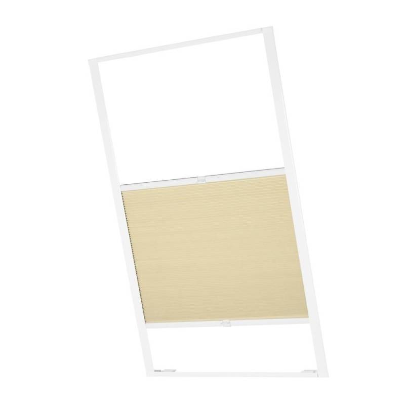 ventanara Dachfensterplissee Dachfenster passend für Velux Fenster Beige Verdunkelung S06 von ventanara