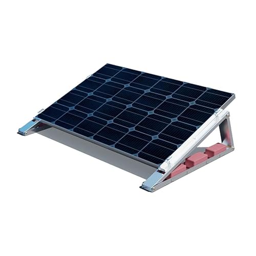 FlatFlex Flachdach-Aufständerung Set Silber für 1 PV-Modul, Aluminium EN AW-5005, einstellbar 10°/15°/20°, inkl. 0% MwSt. von venturama Solar