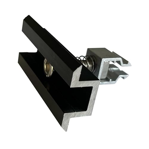 Mittelklemme Klick-System schwarz eloxiert für PV-Module - Aluminium EN AW-6060 T66, Klemmlänge 70 mm, Modulabstand 20 mm, für Schienentyp 1 & 2, 30/35/40 mm, inkl. 0% MwSt., Ausführung:35 mm von venturama Solar