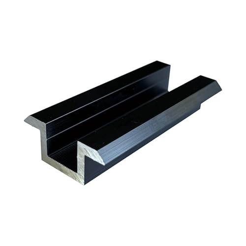 Mittelklemme schwarz eloxiert für gerahmte PV-Module - Aluminium EN AW-6060 T66, Klemmlänge 70 mm, Modulabstand 20 mm, für Schienentyp 1 & 2, inkl. 0% MwSt. von venturama Solar