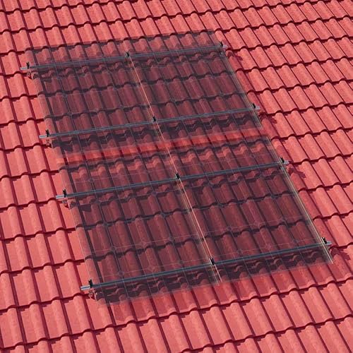 Montageset Solar für Schrägdach/Ziegeldach - für 4x PV-Module, 30mm oder 35mm Rahmenhöhe, Aluminium EN AW-6060 T66, einfache Installation, inkl. 0% MwSt., Rahmenhöhe:35 mm von venturama Solar