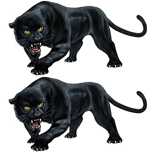 Autoaufkleber Tier Schwarzer Panther Autoaufkleber Cartoon 3D Autoaufkleber Selbstklebender Vinylaufkleber für Autodekor von Vepoty