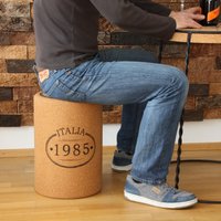 Verkorkst Premium Kork-Hocker in Form Ein Riesigen Weinkorken Individualisierbar Xl Kork Barhocker Bar Stool Made Portugal von verKORKst