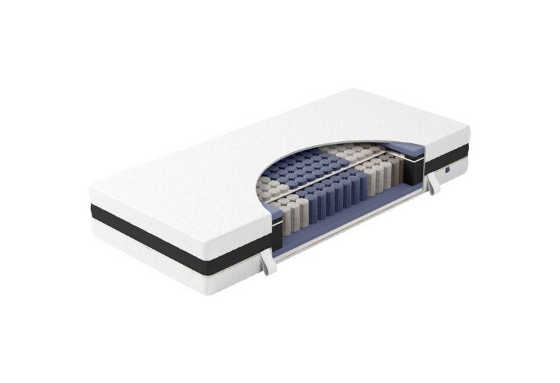 Taschenfederkernmatratze King Ortho Luxe Hypersoft – Partner Matratze (H2 oder H3 60 - 110 KG), verapur, 30 cm hoch, Partnermatratze von verapur