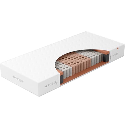 verapur Ortho Plus Taschenfederkernmatratze, H4-180 x 200 cm, 7-Zonen Matratze, Tonnentaschenfederkernmatratze, waschbarer Bezug, Öko-Tex, 23 cm hoch verapur Ortho Plus Taschenfederkernmatratze, H4-180 x 200 cm, 7-Zonen Matratze, Tonnentaschenfederkernmatratze, waschbarer Bezug, Öko-Tex, 23 cm hoch von verapur