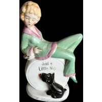 Antike Flasche Flapper Girl Prohibition Ära St Catherines Ontario Souvenir Scottie Hund von veraviola