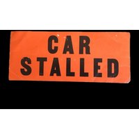 Schild Car Stalled Lieferung Vintage Beschilderung Zweiseitig Schild Car Stalled Lieferung Vintage Beschilderung Zweiseitig von veraviola