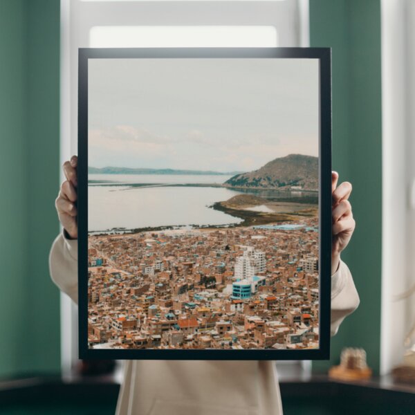 verdonna Poster, City of Puno, Peru, Titikaka-See in Peru, Landschaftsposter, Landscape, A0, A1, A2, A3, A4 von verdonna