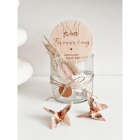 Personalisiertes Geschenk | Glas Hochzeit Hochzeitsgeschenk Vorratsglas Mit Namen Und Datum Geldgeschenk Optional Trockenblumen von verdruckt