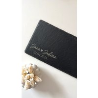 Schieferplatte Personalisiert | Hochzeit Namen Datum Hochzeitsgeschenk Jahrestag Jubiläum von verdruckt