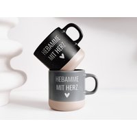 Tasse Aus Keramik Mit Gravur | Hebamme Herz Geburt Geschenk Personalisiert Dankeschön Tasse Aus Keramik Mit Gravur | Hebamme Herz Geburt Geschenk Personalisiert Dankeschön von verdruckt