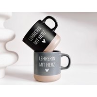 Tasse Aus Keramik Mit Gravur | Lehrerin Lehrer Herz Schule Geschenk Personalisiert Abschied/Klasse Tasse Aus Keramik Mit Gravur | Lehrerin Lehrer Herz Schule Geschenk Personalisiert Abschied/Klasse von verdruckt