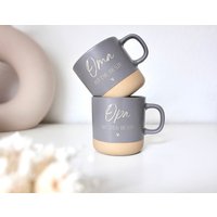 Tasse Grau Aus Keramik Mit Gravur | Oma Opa 360Ml Fassungsvermögen Großeltern Geschenk| Personalisiert Steingut Tasse Grau Aus Keramik Mit Gravur | Oma Opa 360Ml Fassungsvermögen Großeltern Geschenk| Personalisiert Steingut von verdruckt