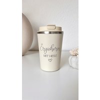 Thermo Mug | Thermobecher Erzieherin Mit Herz Dankeschön Geschenkidee Kindergarten Abschied Danke Kita Thermo Mug | Thermobecher Erzieherin Mit Herz Dankeschön Geschenkidee Kindergarten Abschied Danke Kita von verdruckt