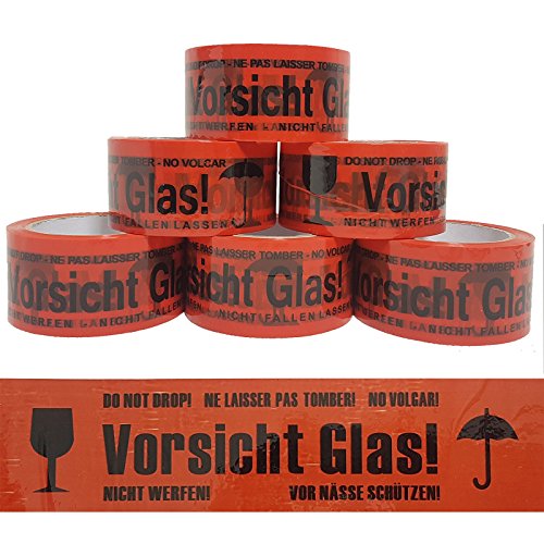 36 x VORSICHT GLAS Klebeband reißfest Standard abrollend, 48 mm x 66 lfm Verpacking 36 x VORSICHT GLAS Klebeband reißfest Standard abrollend, 48 mm x 66 lfm Verpacking von verpacking