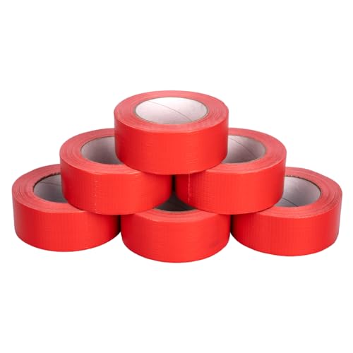 verpacking 6er Pack | Premium Panzertape Rot [50m x 48mm] Gewebeband Reparaturband | hohe Klebekraft | Klebeband von verpacking