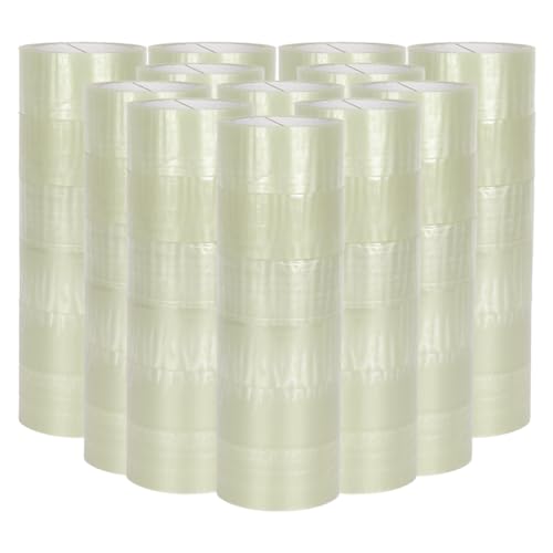 verpacking 72 Rollen Paketklebeband Standard abrollend PP Transparent 50 mm x 66 m Packband von verpacking