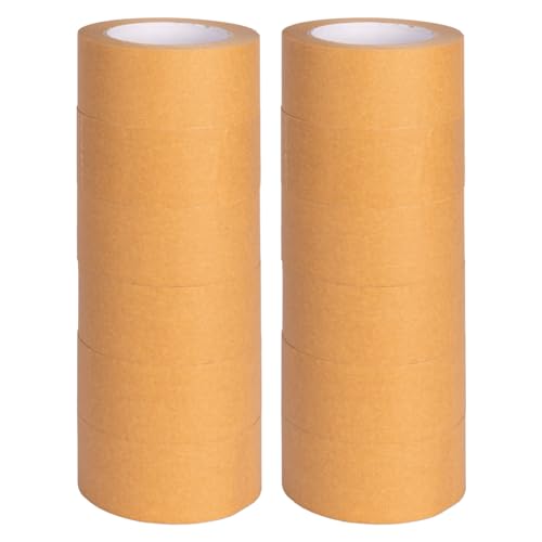 verpacking 12 Rollen Papierklebeband Braun 50 mm x 50 m umweltschonendes Packband Paketklebeband von verpacking