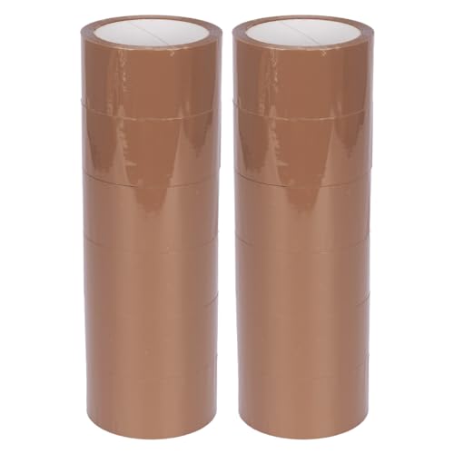 verpacking 12x Klebeband Braun leise abrollend, 50 mm x 66 lfm Packband Paketklebeband von verpacking