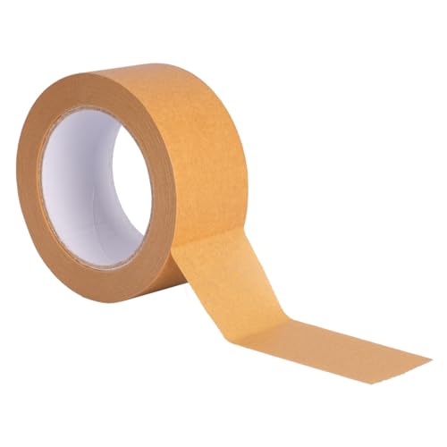 verpacking 3 Rollen Papierklebeband 50m braun, recycelbar, leise abrollend, starker Naturkautschuk Kleber, umweltschonende PP Alternative von verpacking
