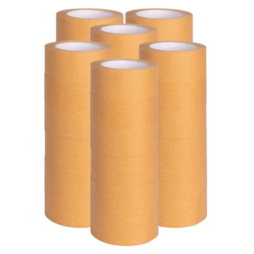 verpacking 36 Rollen Papierklebeband 50m braun, recycelbar, leise abrollend, starker Naturkautschuk Kleber, umweltschonende PP Packband Paketklebeband Alternative von verpacking