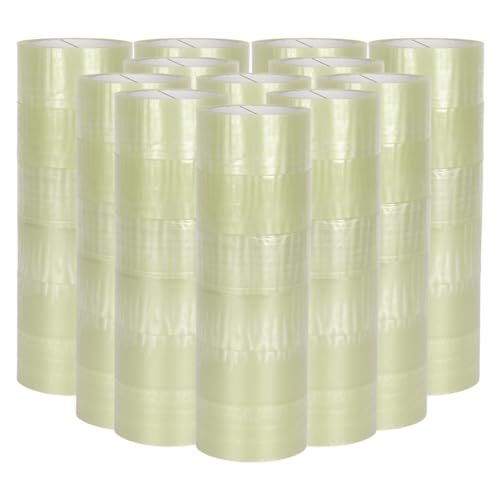 verpacking 72 Rollen Paketklebeband Profi PP extra leise abrollend Transparent 50 mm x 66 m Packband von verpacking