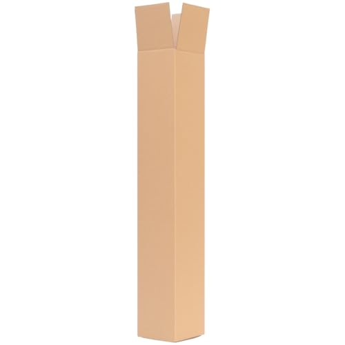 verpacking Versandhülse 630 x 105 x 105 mm eckig Braun [Ausführung & Stückzahl wählbar] Versandkarton Faltkarton 50 Stück von verpacking