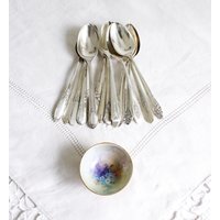 Vintage Versilberte Teelöffel Gemischte Art-Deco-Besteckmuster 4 8 Oder 12 Vintage Versilberte Teelöffel Gemischte Art-Deco-Besteckmuster 4 8 Oder 12 von verredesoie