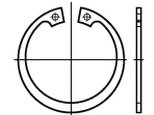 50 Sicherungsringe DIN 472 1.4122 22 x 1 rostfrei Niro Edelstahl von verschiedene