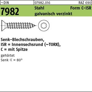 500 Senkkopf Blechschrauben DIN 7982 Stahl 3,9 x 32 -CTX 20 verzinkt von verschiedene