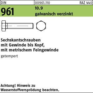 DIN 961 10.9 M 14 x 1,5 x 70 galv. verzinkt A2F, getempert gal Zn V Sechskantschrauben 50 Stück von verschiedene