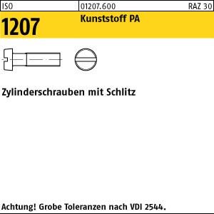 ISO 1207 Kunstst. M 5 x 12 Polyamid Kunstst VE=S Zylinderschrauben 200 Stück von verschiedene