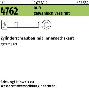 ISO 4762 10.9 M 3 x 25 galv. verzinkt A2F, getempert gal Zn VE=S Zylinderschr. m.I.-6kt 500 Stück von verschiedene