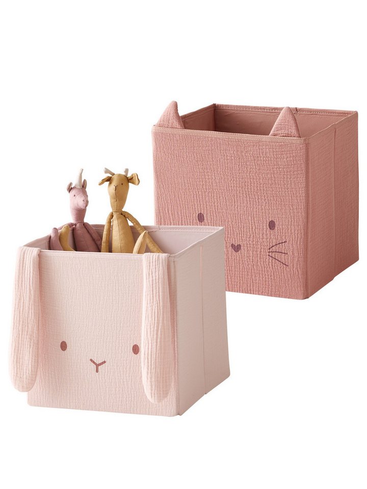 vertbaudet Aufbewahrungsbox 2er-Set Kinderzimmer Aufbewahrungsboxen von vertbaudet
