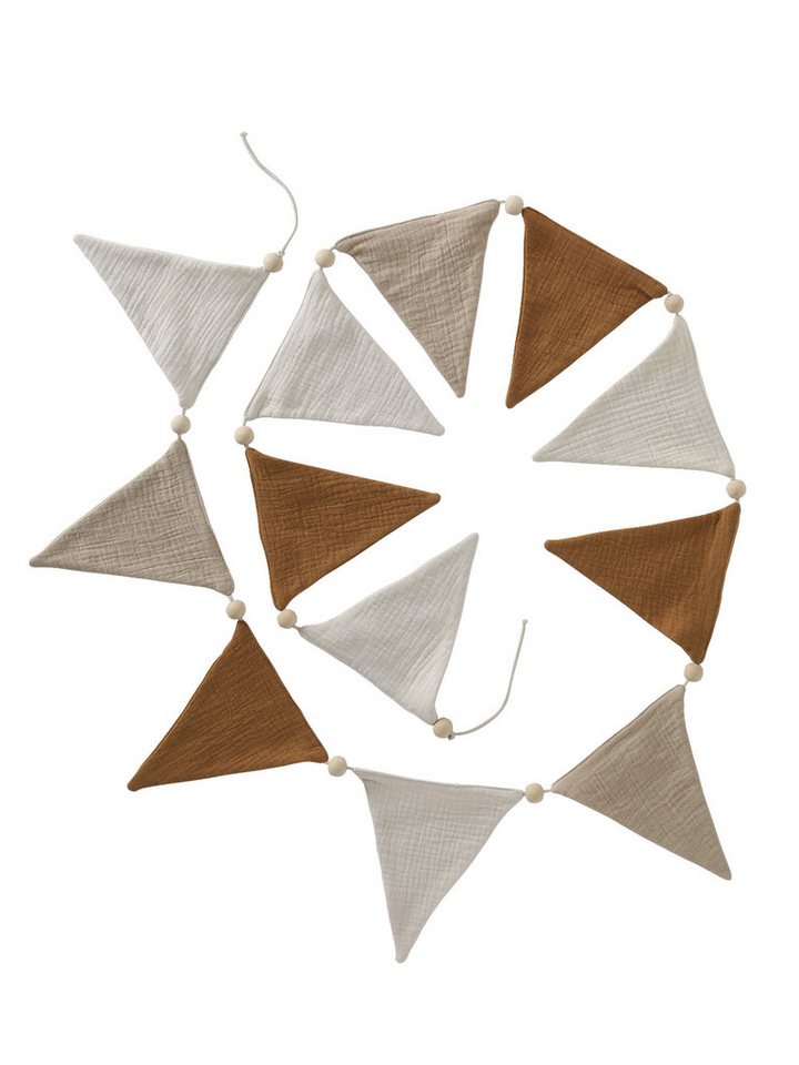 vertbaudet Girlande Kinderzimmer Wimpelkette aus Baumwollmusselin von vertbaudet