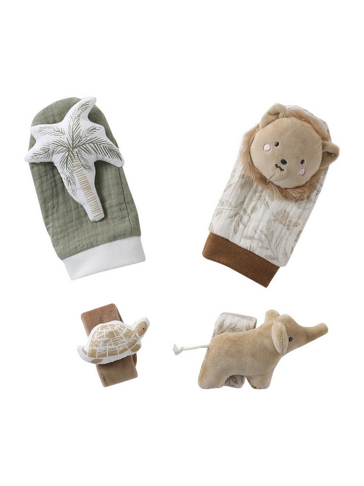 vertbaudet Schmusetuch Baby Rassel-Set: Armbänder & Socken BABYLON von vertbaudet