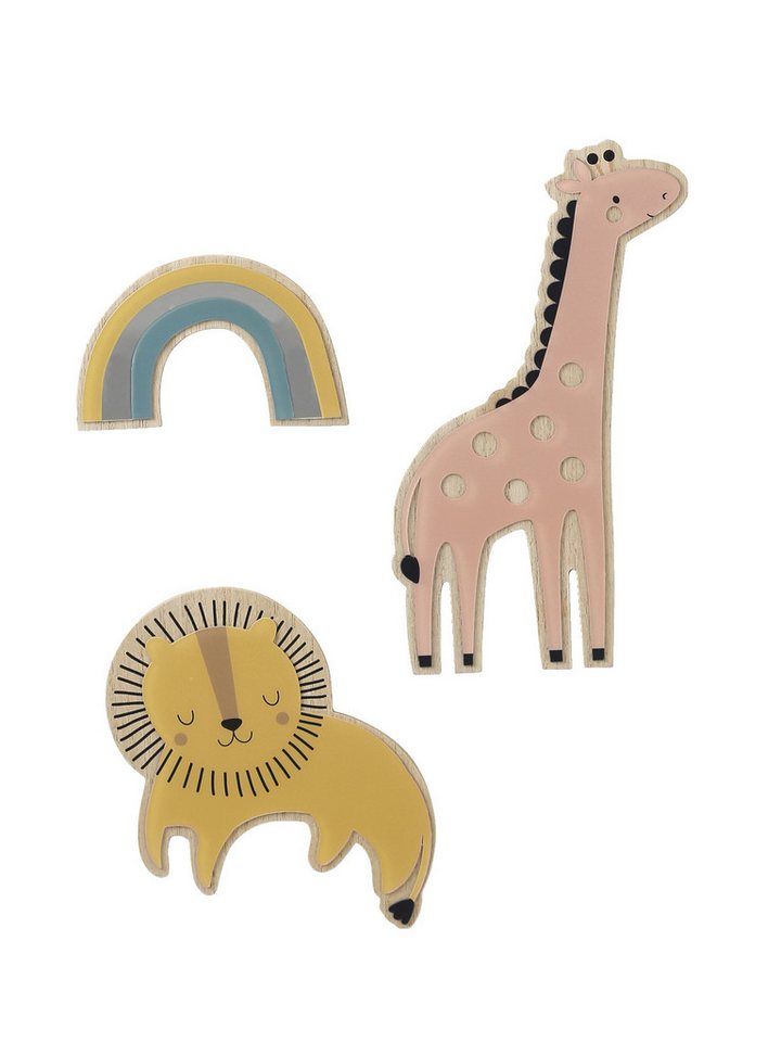 vertbaudet Wanddekoobjekt 3er-Set Kinderzimmer Wand-Deko PANDAFREUNDE von vertbaudet