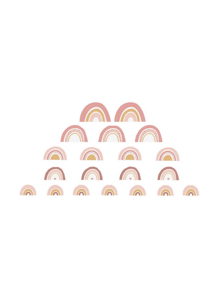vertbaudet Wandsticker 20er-Pack Kinderzimmer Wandsticker REGENBOGEN, 20er-Pack von vertbaudet